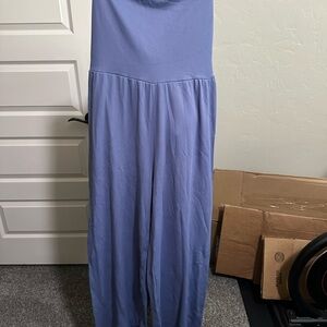 OQQ Blue Ribbed Top